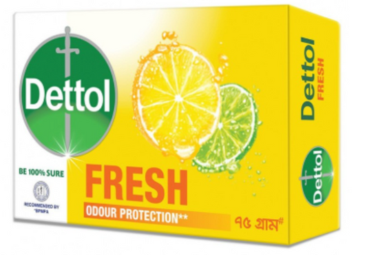 Dettol Soap Citrus Fresh Bathing Bar Soaps with Odour Protection 75gm
